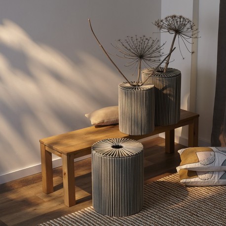 Корзина плетеная dholak grey из коллекции ethnic, размер m