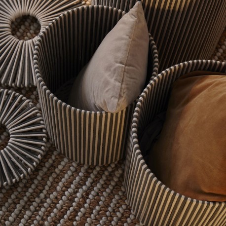 Корзина плетеная dholak grey из коллекции ethnic, размер s