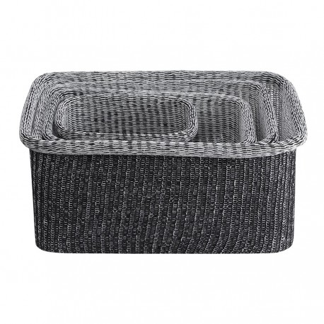 Набор из 4-х корзин для хранения sustainable collection, черный