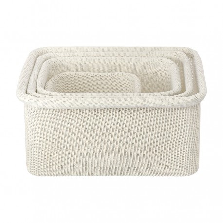 Набор из 4-х корзин для хранения sustainable collection, молочный