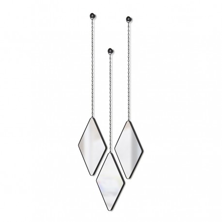 Набор зеркал dima, черный, 3 шт.