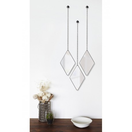 Набор зеркал dima, черный, 3 шт.