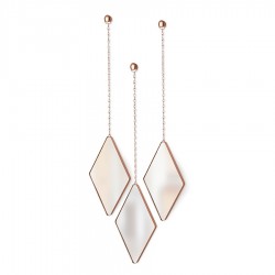 Набор зеркал dima, медь, 3 шт.