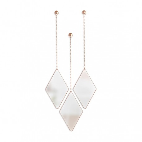 Набор зеркал dima, медь, 3 шт.