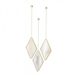 Набор зеркал dima, матовая латунь, 3 шт.