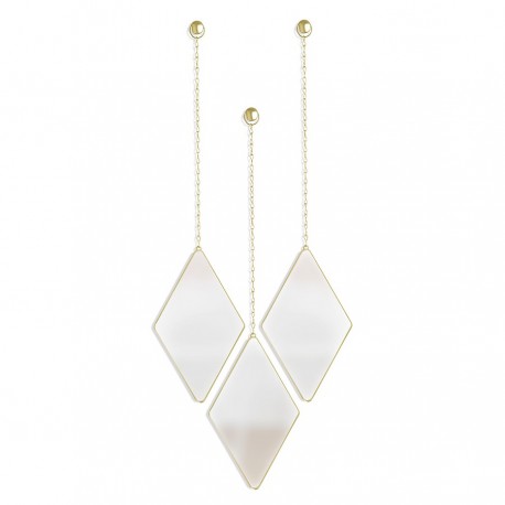 Набор зеркал dima, матовая латунь, 3 шт.