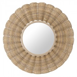 Зеркало настенное lia, D61 см, бежевое