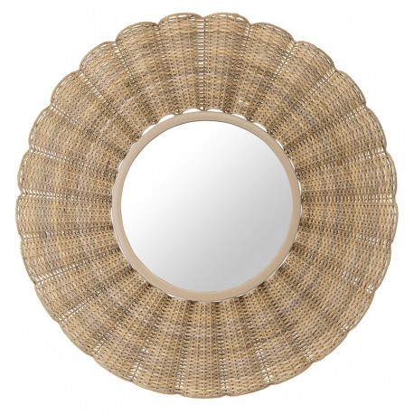 Зеркало настенное lia, D61 см, бежевое