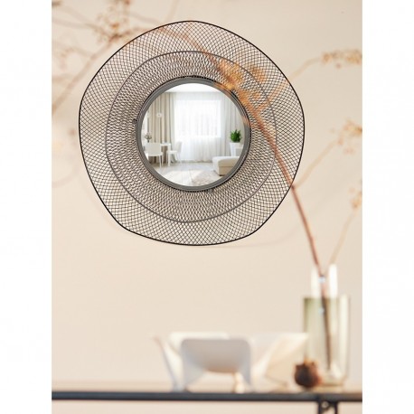 Зеркало настенное vinger, D79 см, черное