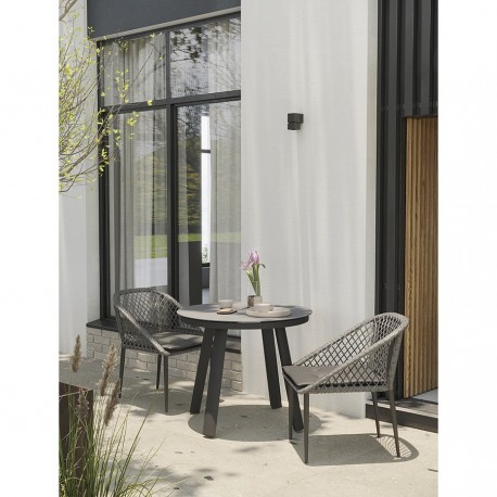 Стол обеденный leif, D90 см, темно-серый