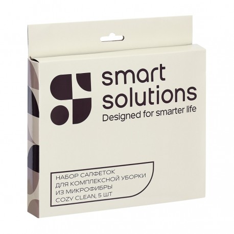 Набор салфеток для комплексной уборки из микрофибры cozy clean, 5 шт.