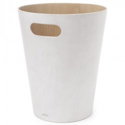 Корзина для мусора woodrow, 7,5 л, белая/дерево