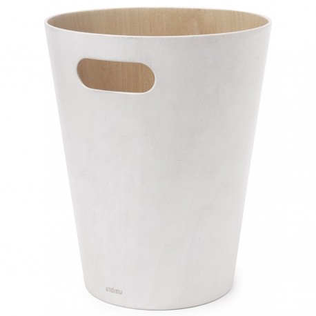 Корзина для мусора woodrow, 7,5 л, белая/дерево
