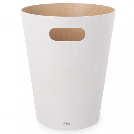 Корзина для мусора woodrow, 7,5 л, белая/дерево