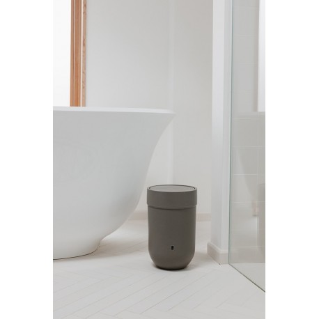 Корзина для мусора с крышкой touch, 6 л, серая