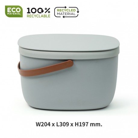 Контейнер для пищевых отходов foody, 7 л, серый