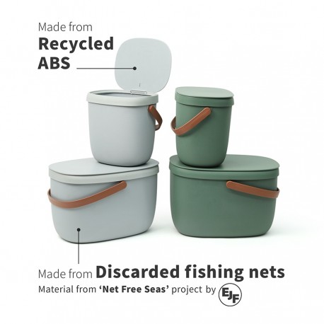 Контейнер для пищевых отходов foody, 7 л, серый