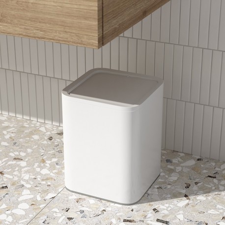 Контейнер для мусора tyer, 7 л, белый/серый