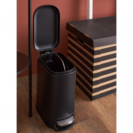 Ведро мусорное с педалью, графит, 5 л