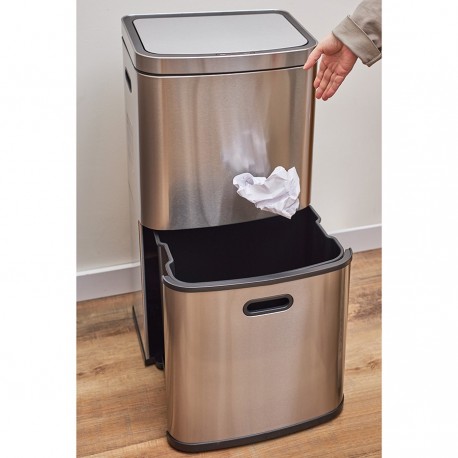 Контейнер мусорный с 2-мя отделениями smart bin, сенсорный, 60 л