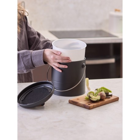 Контейнер для пищевых отходов с фильтром irmel, 3,5 л, графит