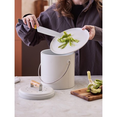 Контейнер для пищевых отходов с фильтром irmel, 3,5 л, молочный