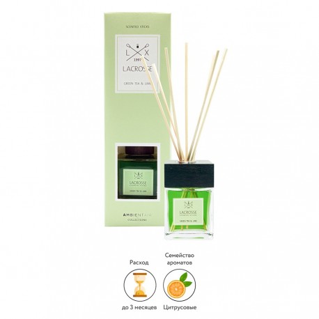 Диффузор ароматический lacrosse, green tea&lime, 100 мл