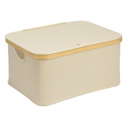 Корзина для белья neat low, 40x33x20 см, молочная