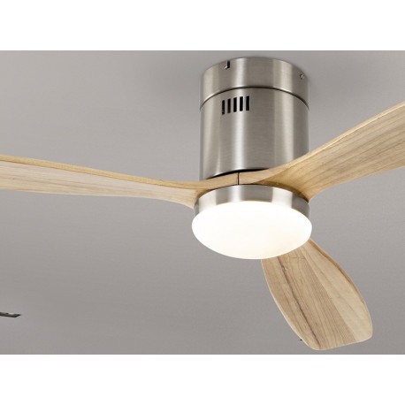 Вентилятор с освещением Siroco никель/древесный