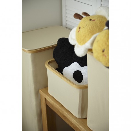 Корзина для белья neat low, 40x33x20 см, молочная