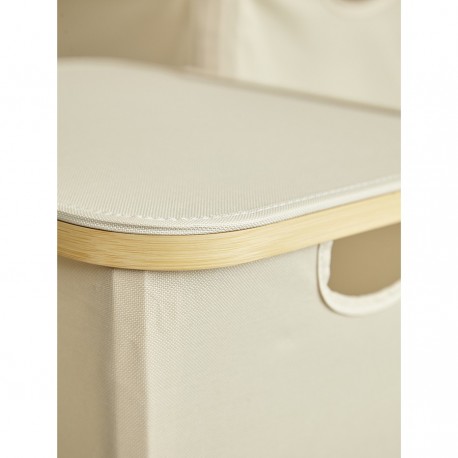 Корзина для белья neat low, 40x33x20 см, молочная