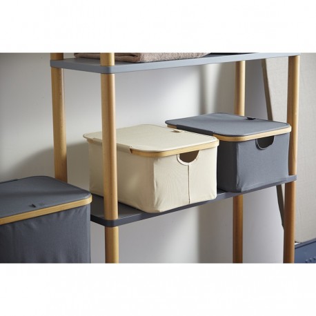 Корзина для белья neat low, 40x33x20 см, молочная