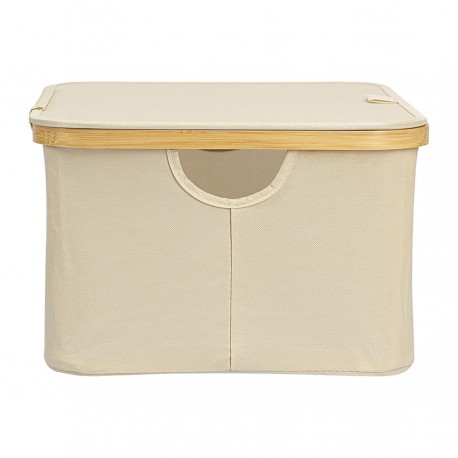 Корзина для белья neat low, 40x33x20 см, молочная