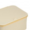 Корзина для белья neat low, 40x33x20 см, молочная
