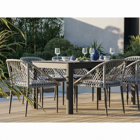 Стол обеденный leif, 160х90 см, серо-бежевый