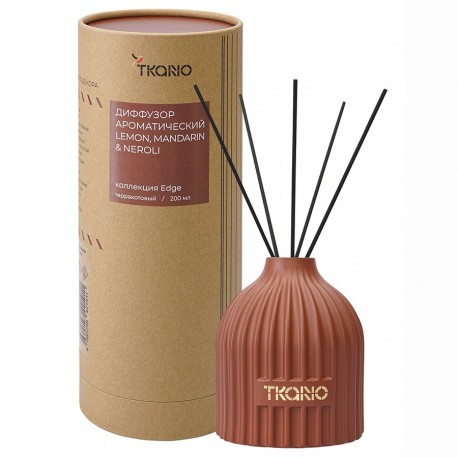 Диффузор ароматический lemon, mandarin & neroli из коллекции edge, 200 мл, терракотовый