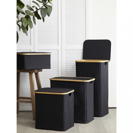 Корзина для белья neat mid, 40x33x43 см, черная