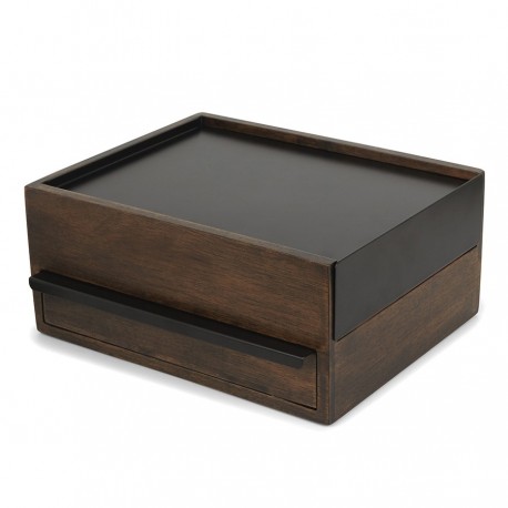 Шкатулка stowit, черная/орех