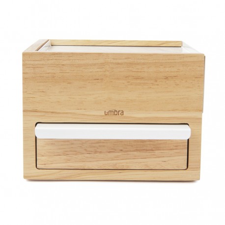 Шкатулка stowit mini, белая/дерево