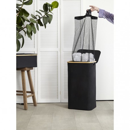 Корзина для белья neat tall, 41х35х74 см, черная