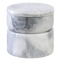 Шкатулка для украшений marm, D10,5 см, белый мрамор