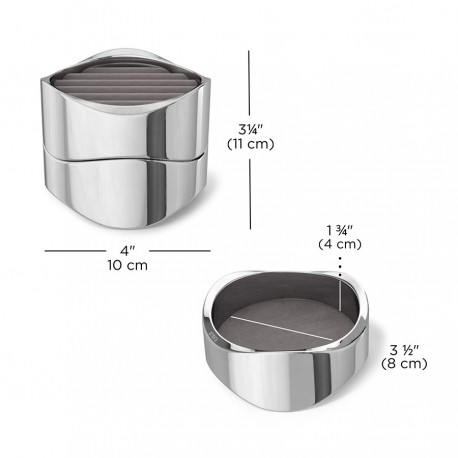 Органайзер для украшений wavy, хром