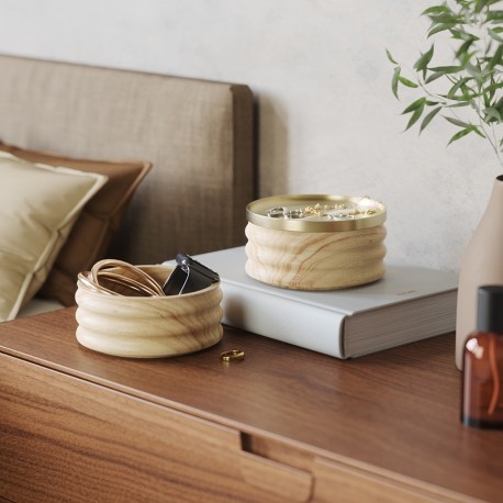 Шкатулка для украшений tesora, натуральное дерево/латунь