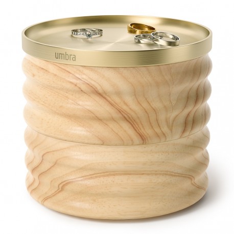 Шкатулка для украшений tesora, натуральное дерево/латунь