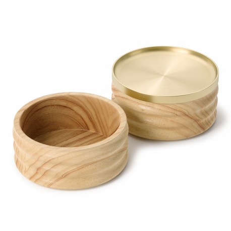 Шкатулка для украшений tesora, натуральное дерево/латунь