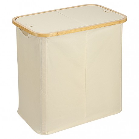 Корзина для белья с двумя отделениями neat twin, 53,5х33х53 см, молочная