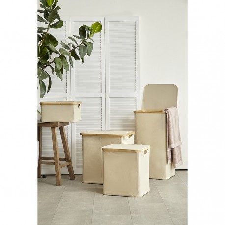 Корзина для белья с двумя отделениями neat twin, 53,5х33х53 см, молочная