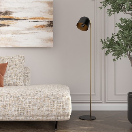 Торшер enkel kopp,142 см, черный/золотистый