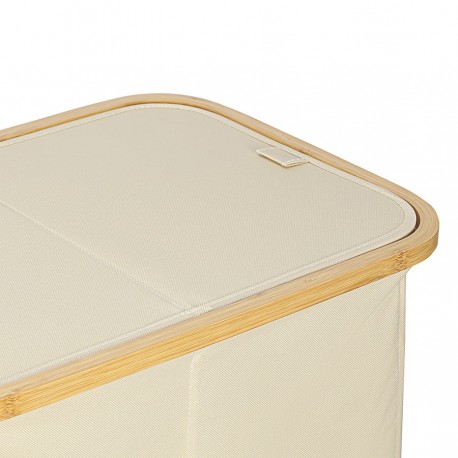 Корзина для белья с двумя отделениями neat twin, 53,5х33х53 см, молочная