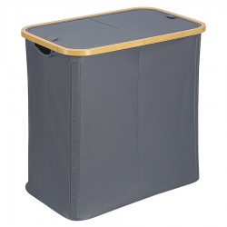 Корзина для белья с двумя отделениями neat twin, 53,5х33х53 см, серая